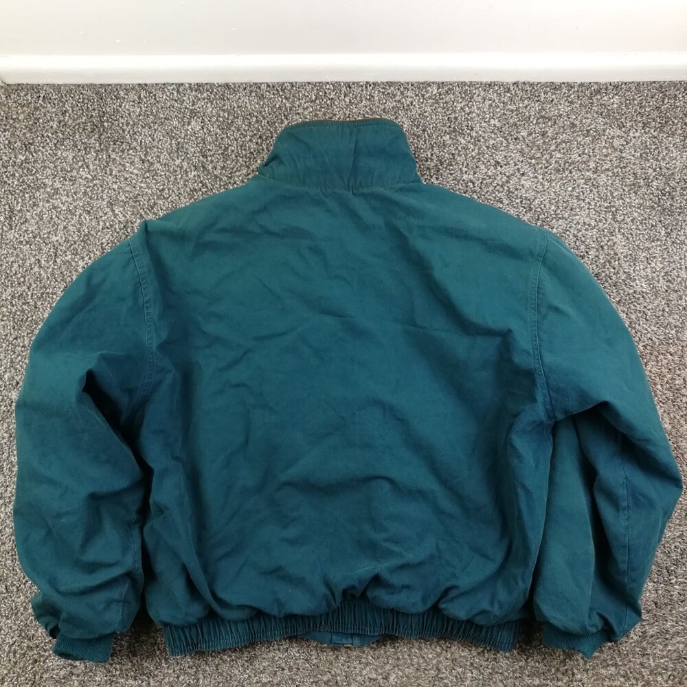 Vintage LL Bean Jacket Suede Collar Wool Blanket Lined Bomber Mens Large US Made - Picture 9 of 15